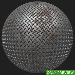 PBR Substance Material of Metal Floor Rusted #9